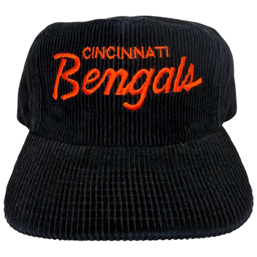 Vintage Cincinnati Bengals Sports Specialties Script Corduroy Hat