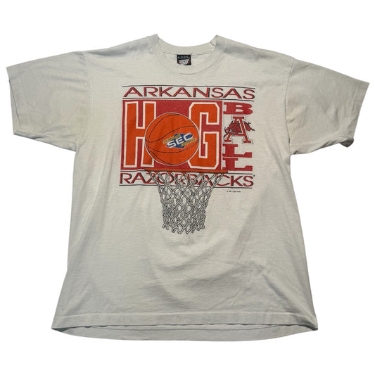 Vintage 1992 Arkansas Razorbacks Hog Ball Tee