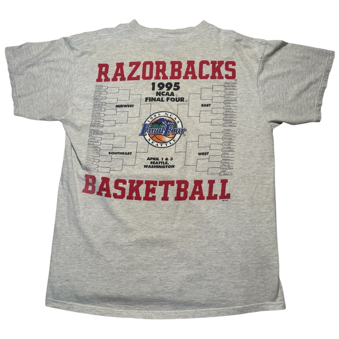 Vintage 1995 Arkansas Razorbacks Final Four Tee
