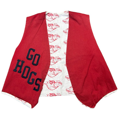 Vintage Arkansas Razorbacks Reversible Vest