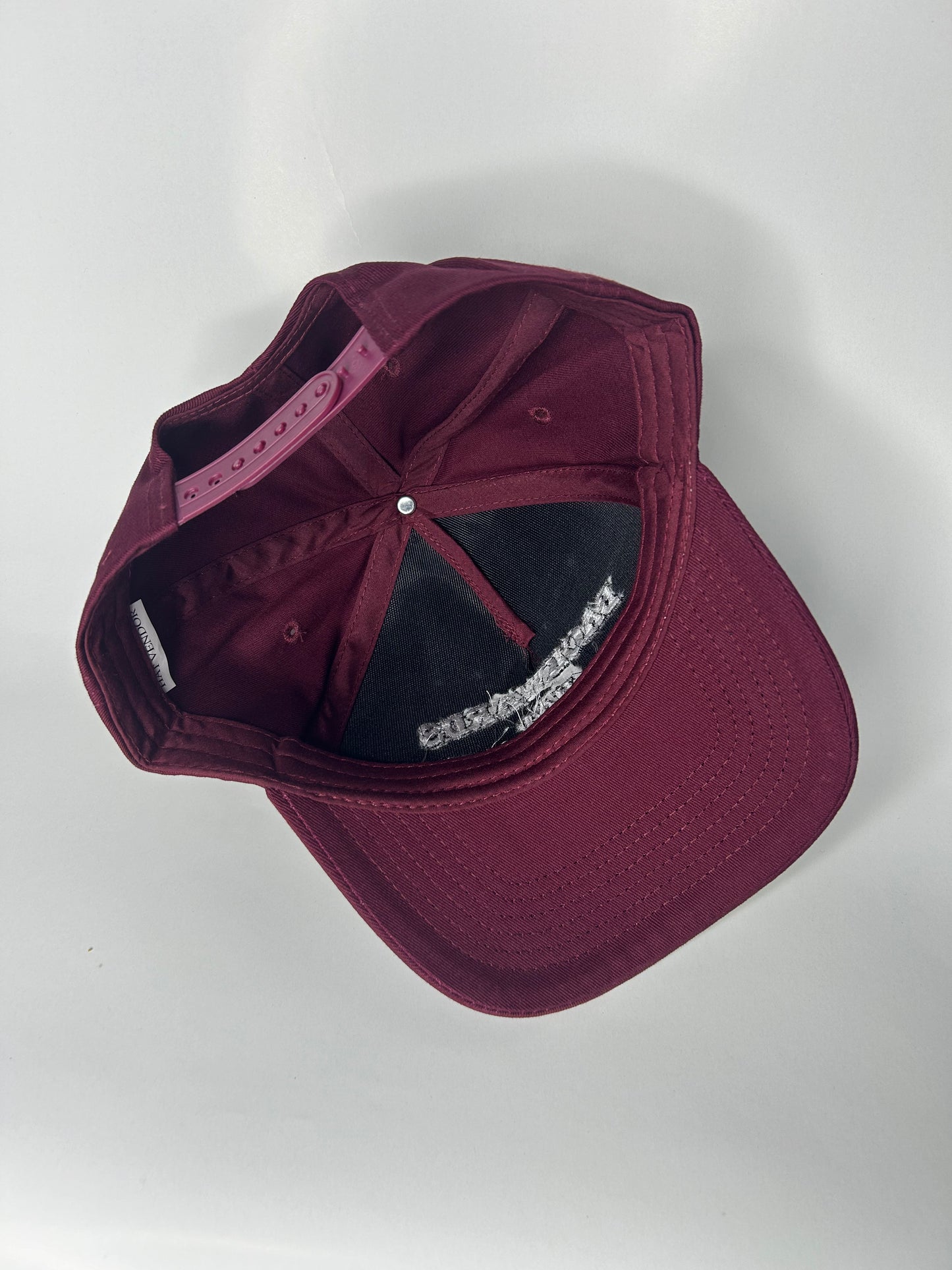 Burgundy Backwards Hat Co Snapback