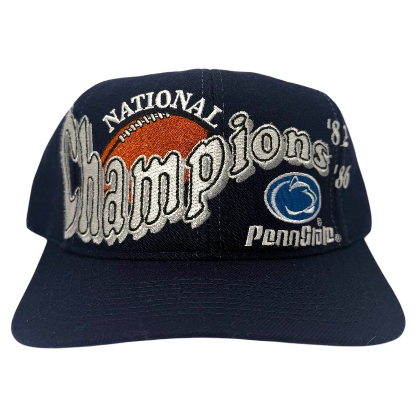 Vintage Penn State 1982 & 1986 Football National Champions Top of the World Snapback