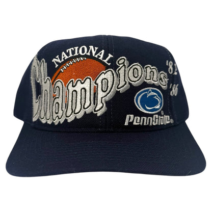 Vintage Penn State 1982 & 1986 Football National Champions Top of the World Snapback