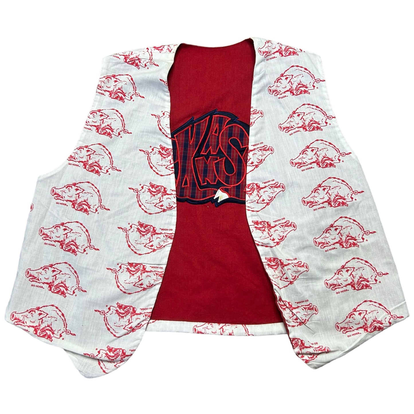 Vintage Arkansas Razorbacks Reversible Vest