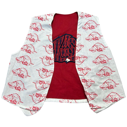 Vintage Arkansas Razorbacks Reversible Vest