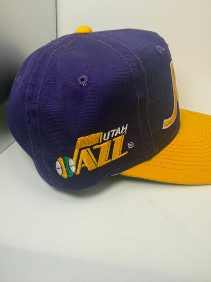Vintage Utah Jazz Sports Specialties Script Snapback