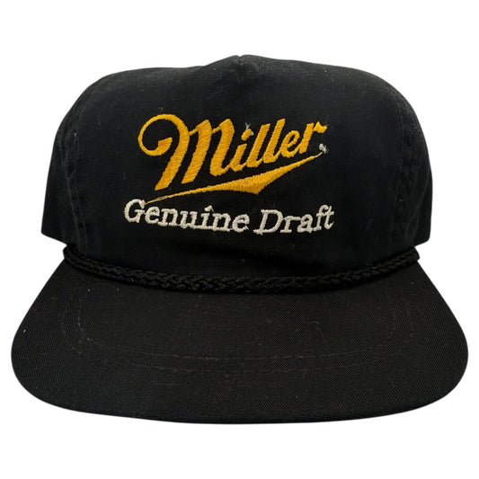Vintage Miller Genuine Draft Rope Buckle Hat