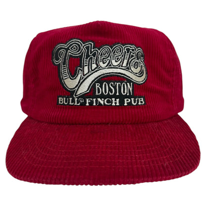 Vintage Cheers Boston Bull Finch Pub Corduroy Buckle Hat