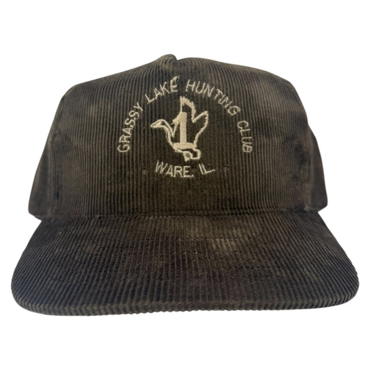 Vintage Grassy Lake Hunting Club Corduroy Snapback