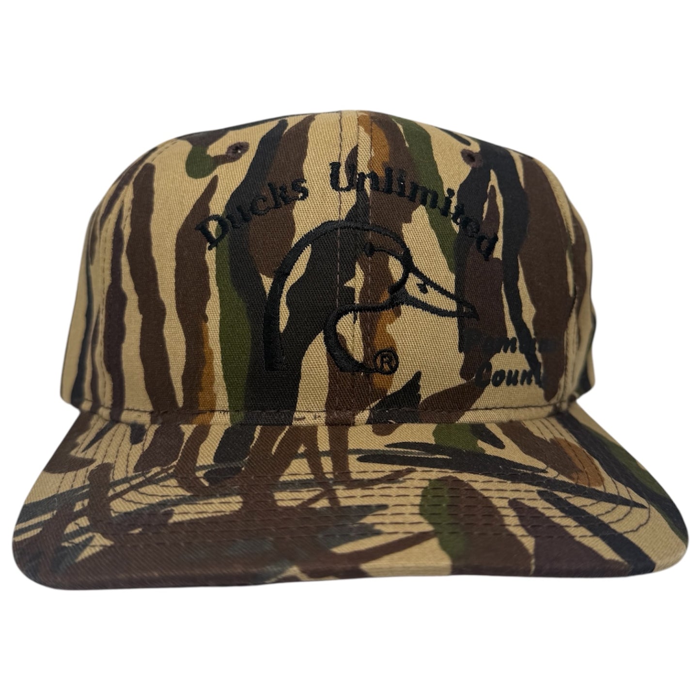 Vintage Ducks Unlimited Camo Buckle Hat