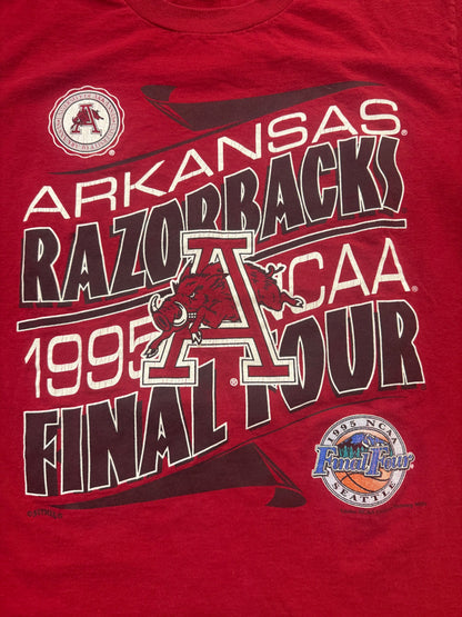 Vintage Arkansas Razorbacks 1995 Final Four Tee