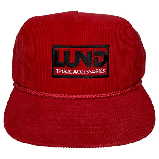 Vintage Lund Truck Accessories Corduroy Rope Snapback