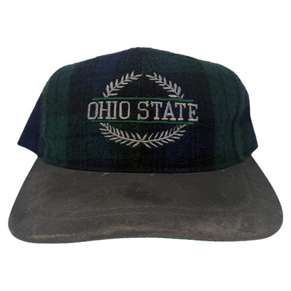 Vintage Ohio State Buckeyes Plaid Buckle Hat