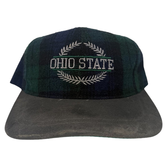 Vintage Ohio State Buckeyes Plaid Buckle Hat