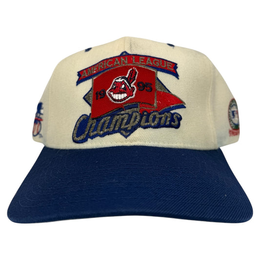Vintage 1995 Cleveland Indians American League Champions Snapback