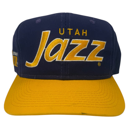 Vintage Utah Jazz Sports Specialties Script Snapback