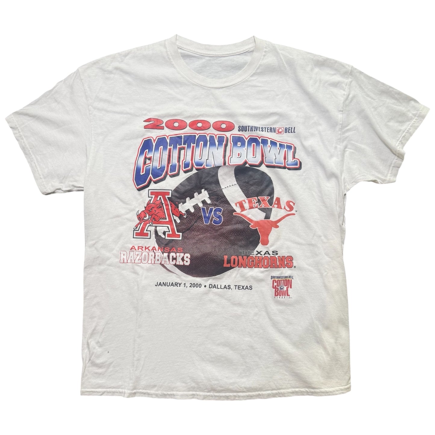 Vintage 2000 Cotton Bowl Arkansas vs Texas Tee