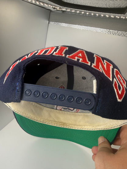 Vintage Cleveland Indians American Needle Blockhead Snapback