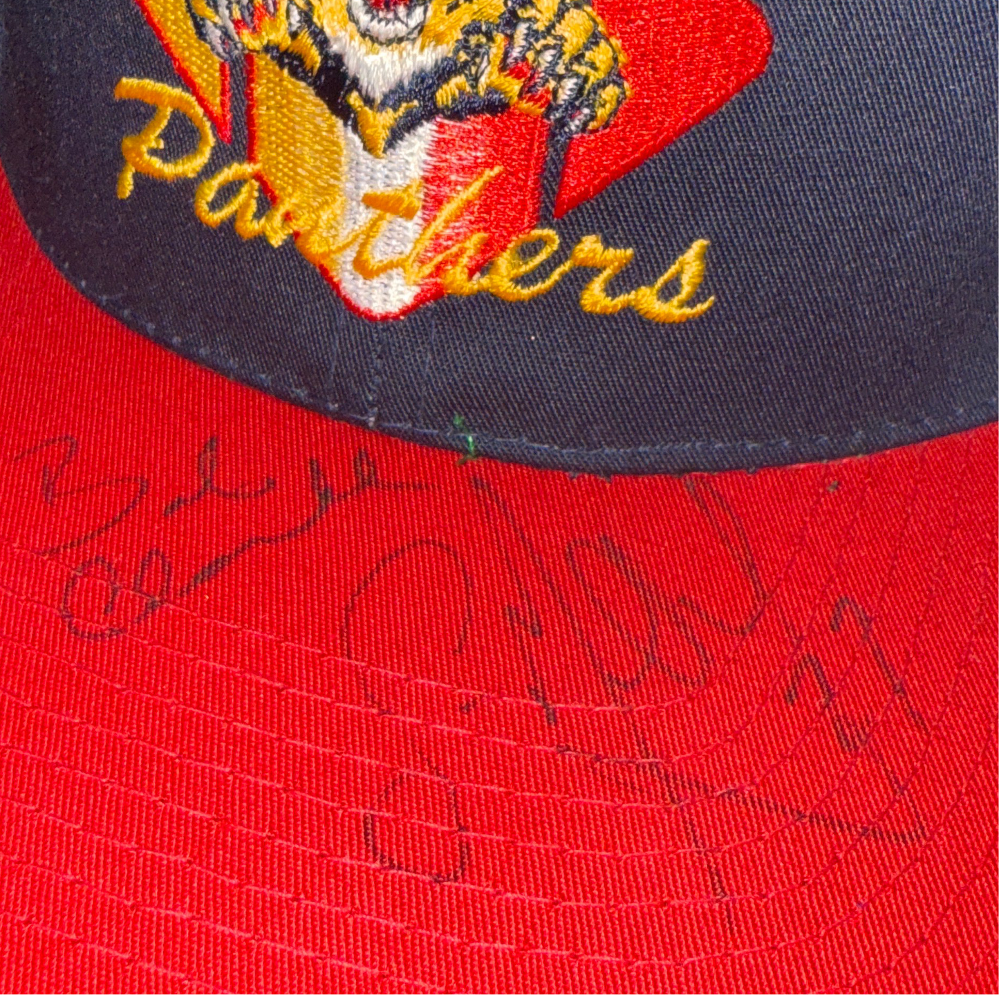 Vintage Florida Panthers CCM Signed Snapback