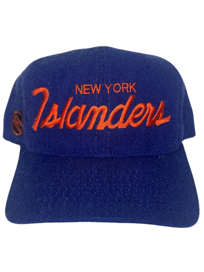 Vintage New York Islanders Sports Specialties Script Pro Model Snapback